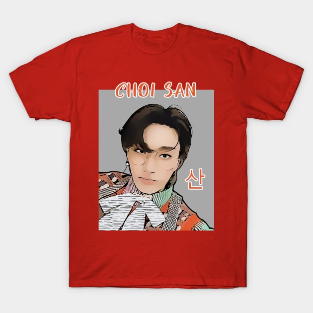 San ATEEZ T-Shirt by GalleryArtField